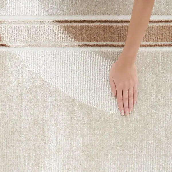 Glitz Cream Border Rug in 3 Sizes - Image 7