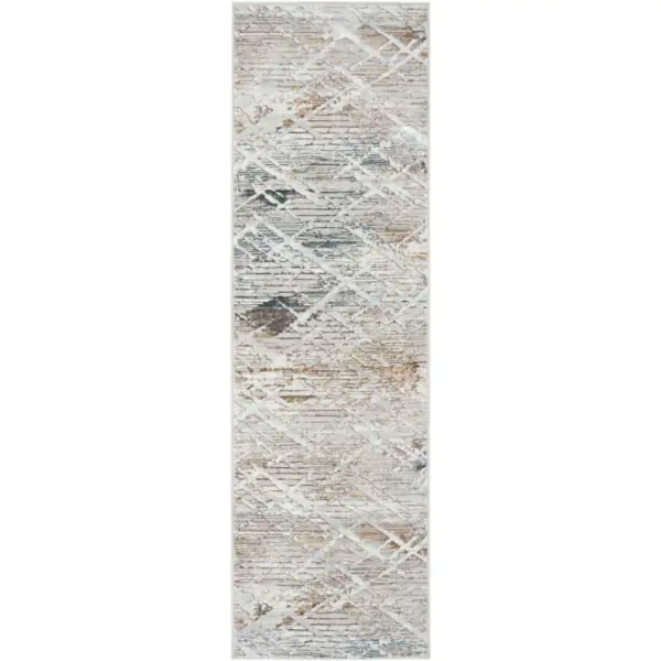 Glitz Grey Abstract Runner, 69 x 229 cm - Image 2