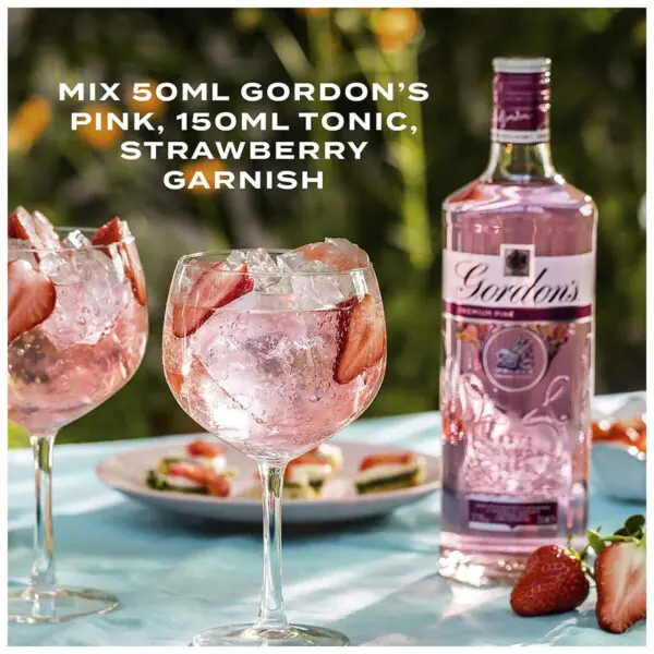 Gordon's Premium Distilled Pink Gin, 1L - Image 2