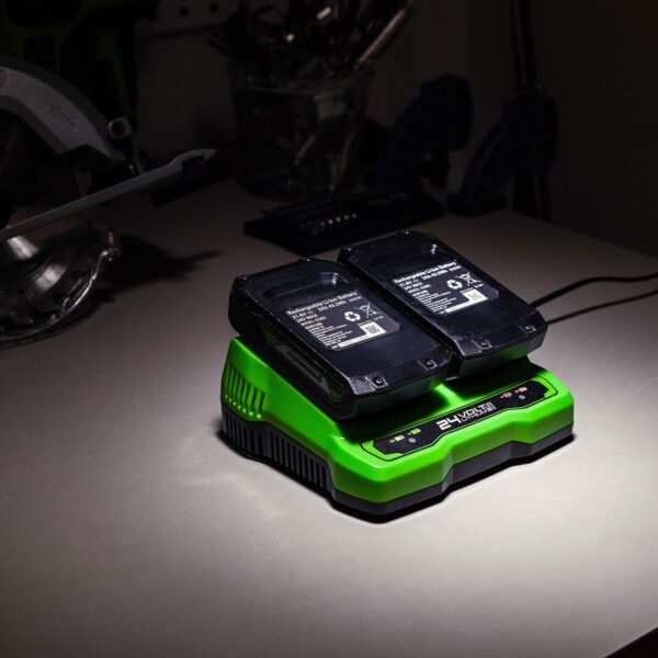 Greenworks 24V Twin Battery Charger - Image 2