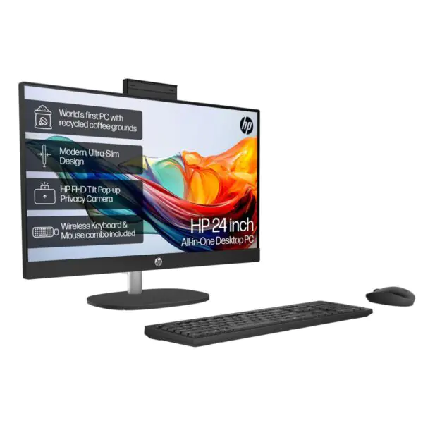 HP Intel Ultra 5-125U, 16GB RAM, 512GB SSD, 23.8 Inch All in One Desktop PC, 24-ca1234na - Image 2