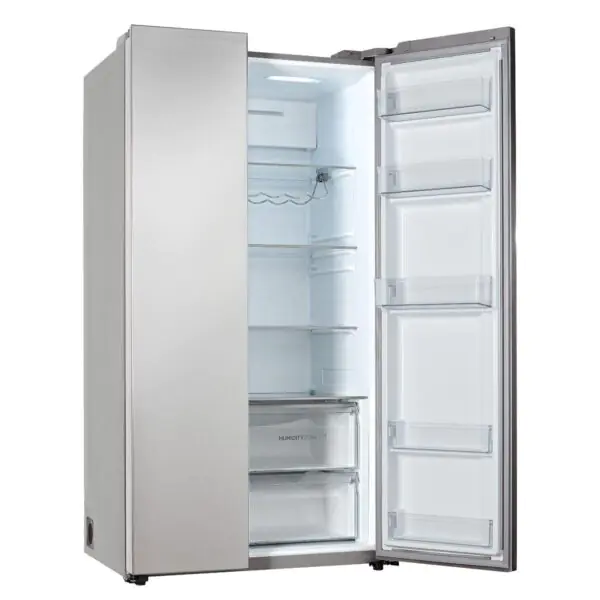 Haier HSW59F18DNMM, Side by Side Fridge Freezer, D Rated in Platinum Inox - Image 6