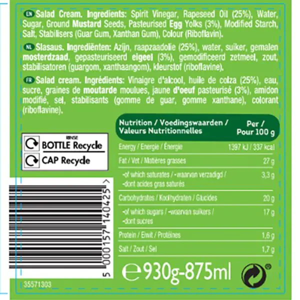 Heinz Salad Cream, 2 x 875ml - Image 3