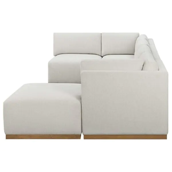 Henredon Murphy Cream 6 Piece Modular Fabric Sofa - Image 8