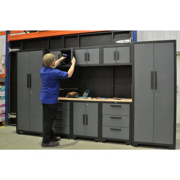 Hilka Professional 24 Gauge Steel 9 Piece Modular Cabinet Set - Image 3