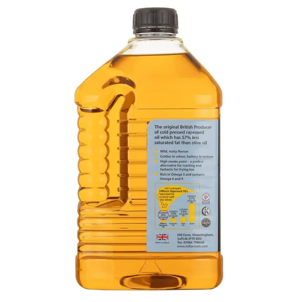 Hillfarm Extra Virgin Cold Pressed Rapeseed Oil, 2L - Image 2