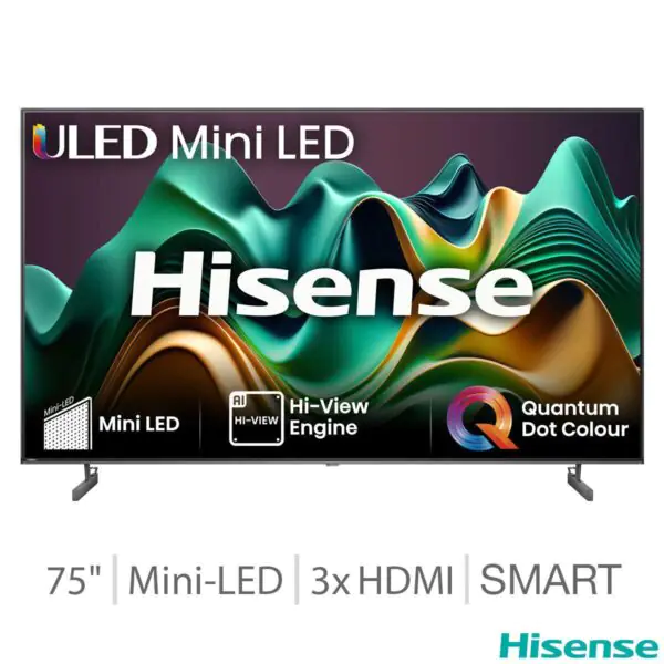 Hisense 75U6NQTUK 75 Inch Mini-LED Freely Smart TV