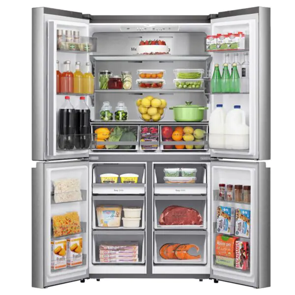 Hisense RQ758N4SASE, Pureflat Multi Door Fridge Freezer, E Rated in Silver - Image 4