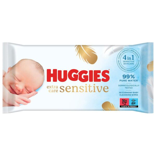 Huggies Pure Extra Care Baby Wipes, 8 x 56 Wipes - Image 3