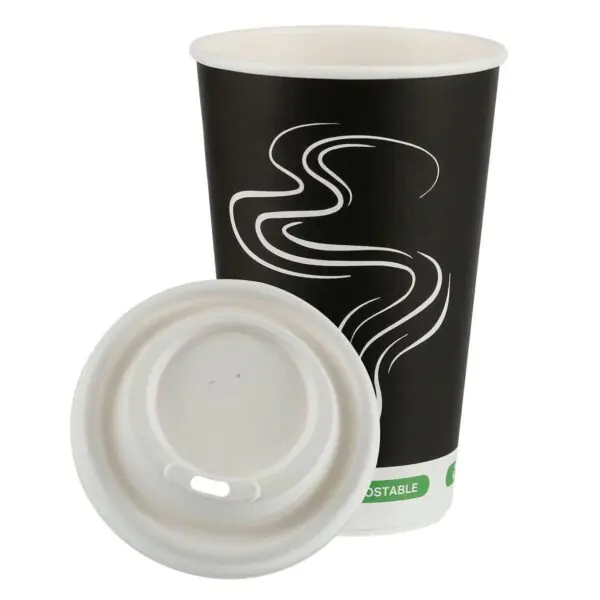 Ieco Recyclable Triple Wall Hot Cups and Lids, 16oz x 100 Pack - Image 4