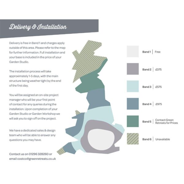 Installed Green Retreats Basebox Garden Room 4.9m x 3.6m - Image 7