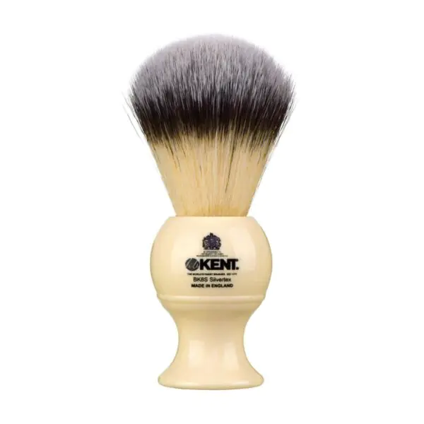 Kent Large Synthetic Shaving Brush, Ivory White - Image 2