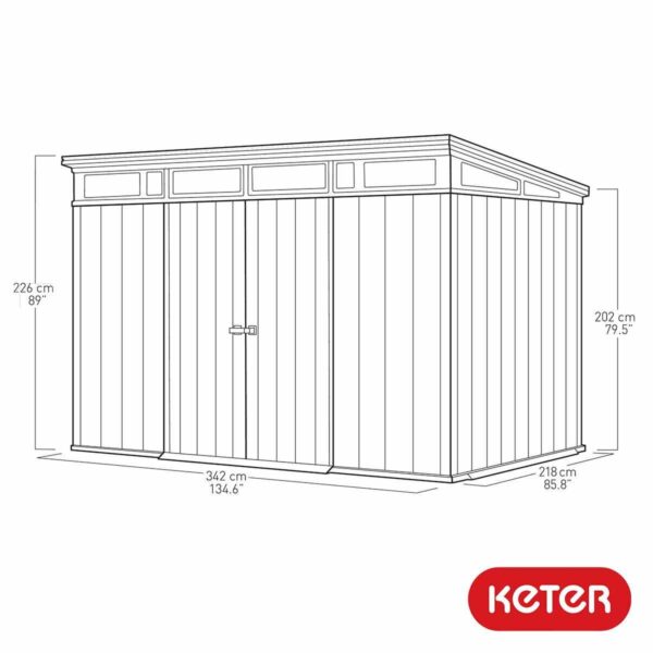 Keter Artisan 11ft x 7ft (3.4 x 2.1m) Storage Shed - Image 2