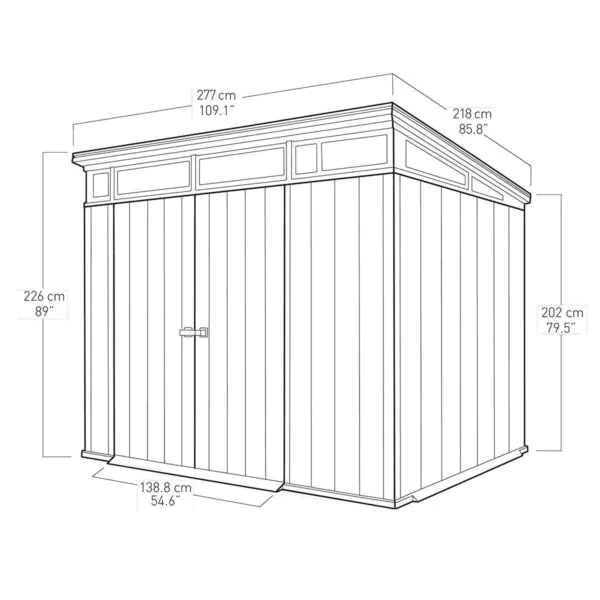 Keter Artisan 9ft 1  x 7ft 2  (2.8 x 2.2m) Storage Shed - Image 2