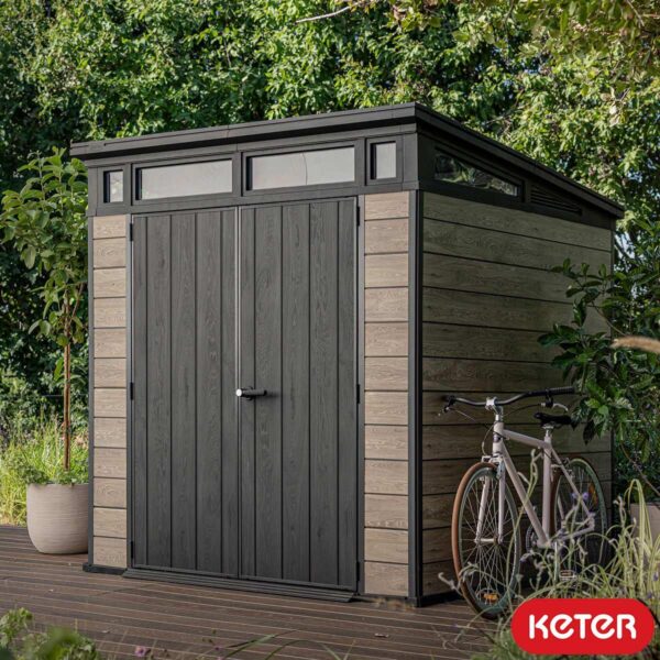 Keter Ashwood Signature 7ft 1  x 7ft 1  (2.16 x 2.16m) Storage Shed