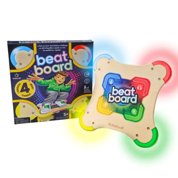 KidKraft Beat Board Wooden Stand-On Balance Game with 4 Modes, Lights and Sounds (5+ Years)