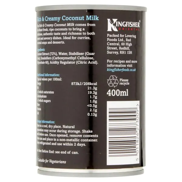 Kingfisher Oriental Coconut Milk, 6 x 400ml - Image 3