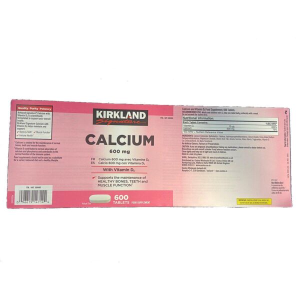 Kirkland Signature Calcium and Vitamin D3, 600 Count - Image 5