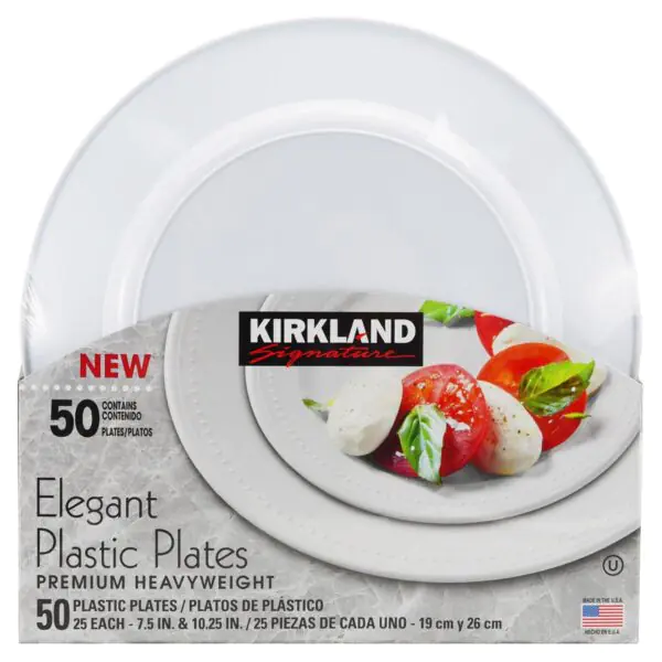 Kirkland Signature Elegant Plastic Plate, 50 Pack - Image 2