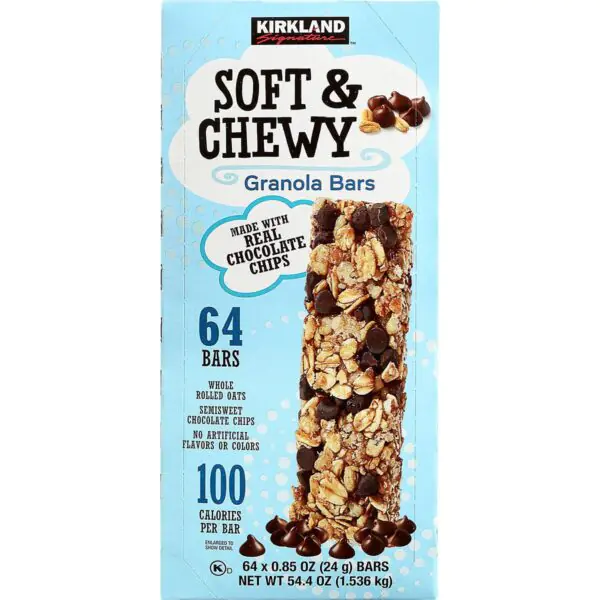 Kirkland Signature Soft and Chewy Granola Bars, 64 x 24g