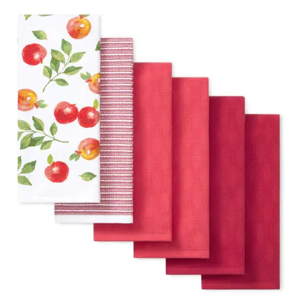 KitchenAid 6 Piece Printed Kitchen Towels, in 3 colours - Image 4