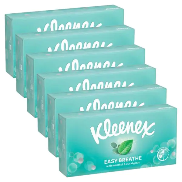 Kleenex Easy Breathe Facial Tissues, 6 x 56 Sheets