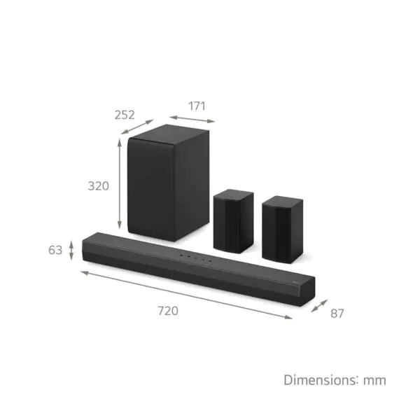 LG 4.1 Channel Soundbar and Wireless Subwoofer with Bluetooth US40TR - Image 2