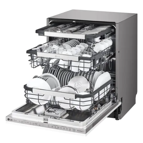 LG DB425TXS, Integrated 14 Place Setting, TrueSteam, QuadWash Dishwasher, D Rated - Image 5