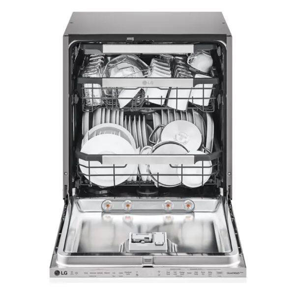 LG DB425TXS, Integrated 14 Place Setting, TrueSteam, QuadWash Dishwasher, D Rated - Image 3