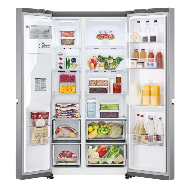 LG GSLD81PZRD Side by Side Fridge Freezer, D Rated in Stainless Steel - Image 2