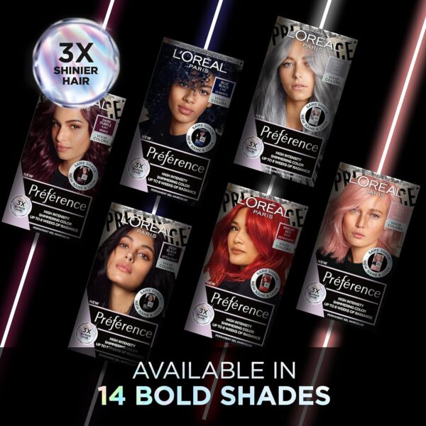 L'Oréal Paris Permanent Hair Colour, Long-Lasting Shine And Intense Colour, For Up To 8 Weeks, Preference Vivids (Colorista), Bright Red 8.624 - Image 8