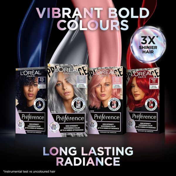 L'Oréal Paris Permanent Hair Colour, Long-Lasting Shine And Intense Colour, For Up To 8 Weeks, Preference Vivids (Colorista), Bright Red 8.624 - Image 3