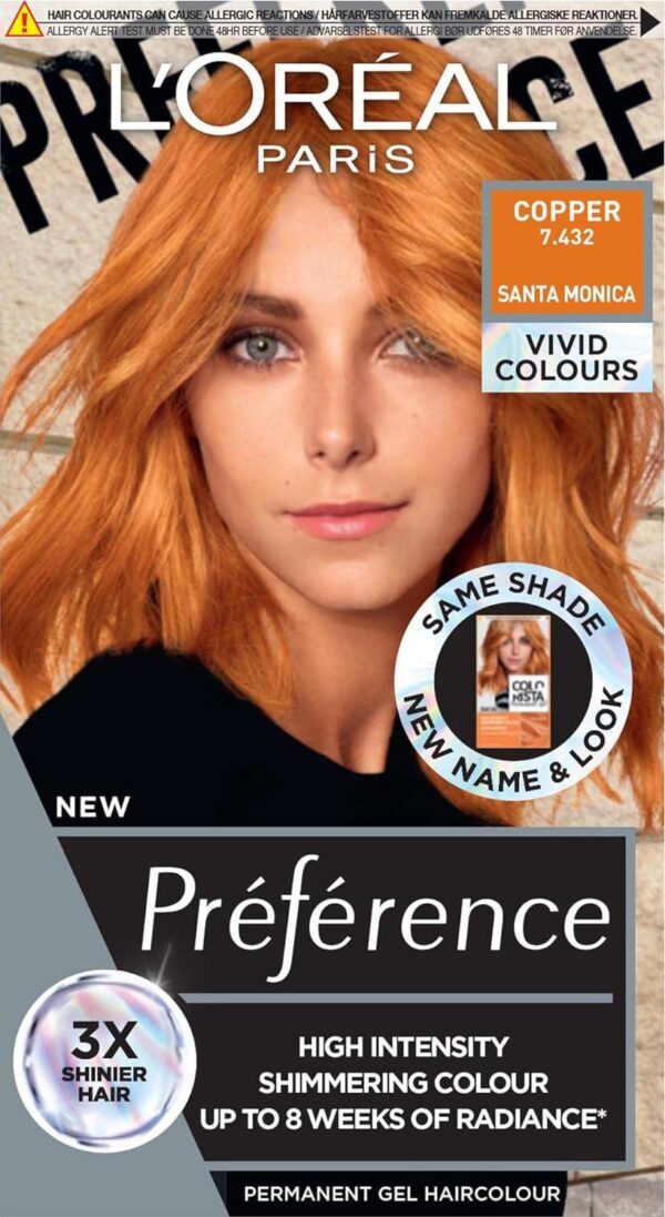 L'Oréal Paris Permanent Hair Colour, Long-Lasting Shine And Intense Colour, For Up To 8 Weeks, Preference Vivids (Colorista), Bright Red 8.624 - Image 18