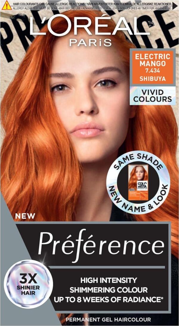 L'Oréal Paris Permanent Hair Colour, Long-Lasting Shine And Intense Colour, For Up To 8 Weeks, Preference Vivids (Colorista), Bright Red 8.624 - Image 21