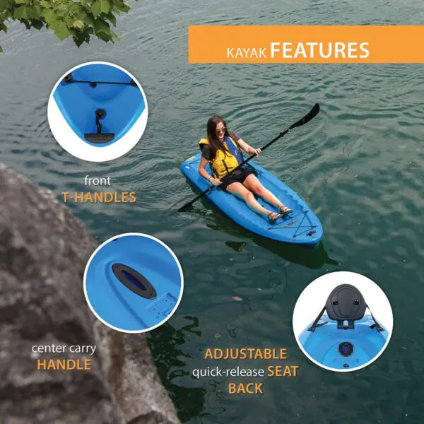 Lifetime Hydros 8ft 5  (256 cm) 1 Person Sit On Kayak With Paddle - Image 3