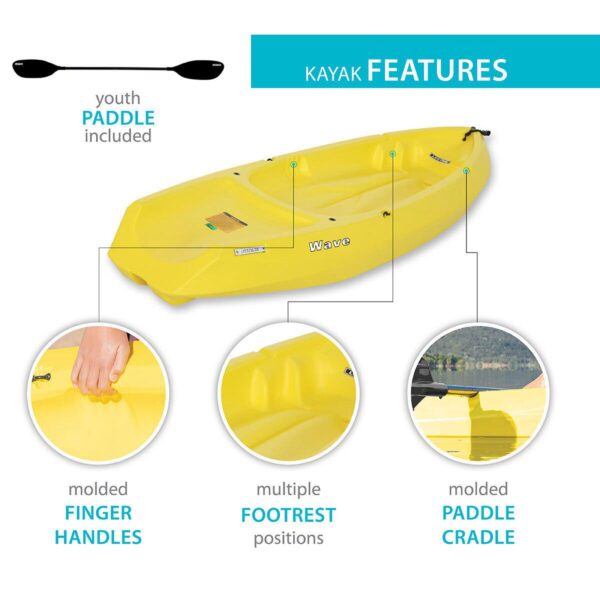 Lifetime Wave 6ft (180 cm) Sit On Youth Kayak + Paddle - Image 8