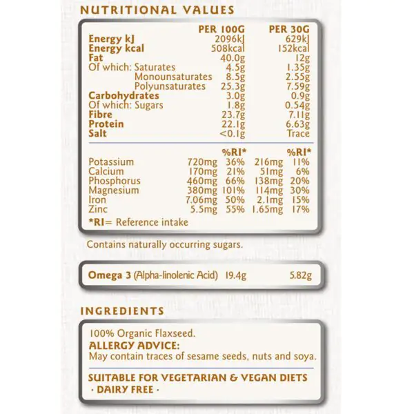 Linwoods Organic Flaxseed, 1kg - Image 3
