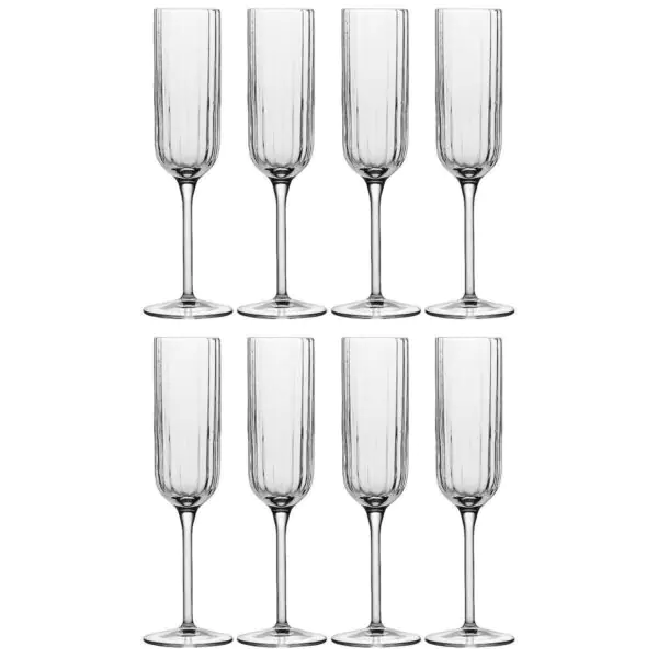 Luigi Bormioli Bach Flute Glasses, 210ml, 8 Pack - Image 2