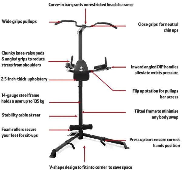 Marcy TC-3508 Deluxe Corner Pull Up Power Tower - Image 4