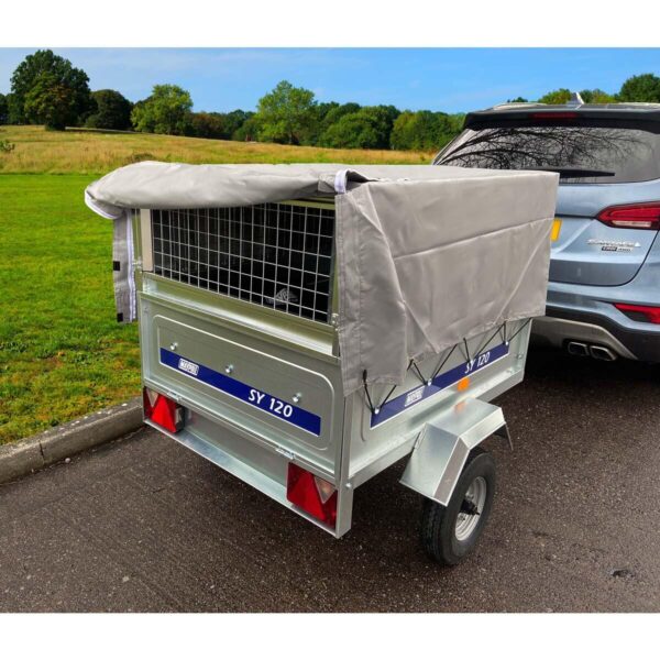 Maypole SY120 Medium Trailer with High Side Mesh Extension Kit and PVC Cover - Image 4