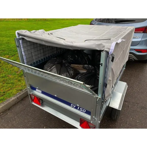 Maypole SY150 Large Trailer with High Side Mesh Extension Kit and PVC Cover - Image 4