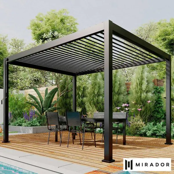 Mirador 10ft x 13ft (3 x 4m) Louvered Aluminium Pergola