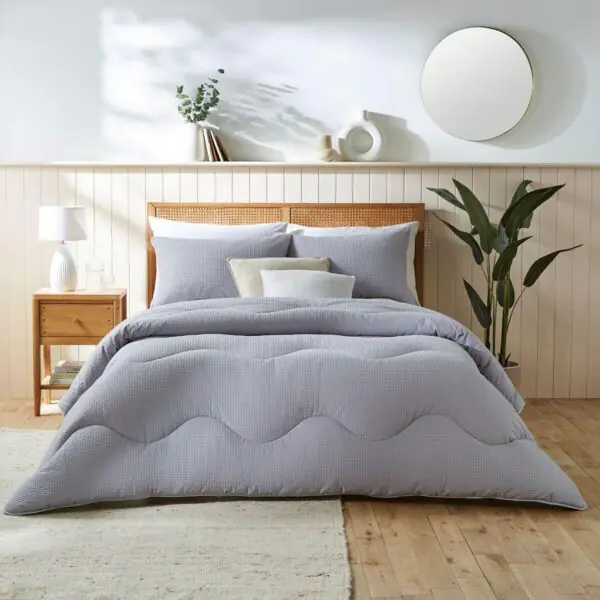 Night Owl Cotton Waffle Coverless 10.5 Tog Double Duvet in 2 colours - Image 2