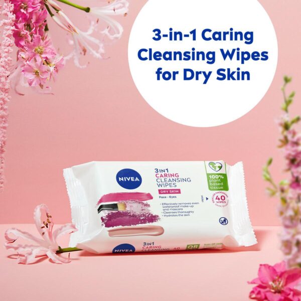 Nivea Biodegradable Face Wipes, 4 x 40 Wipes - Image 5