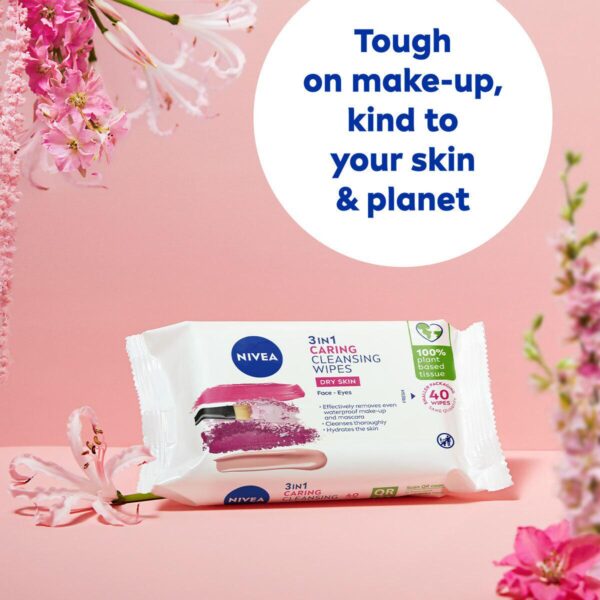 Nivea Biodegradable Face Wipes, 4 x 40 Wipes - Image 4