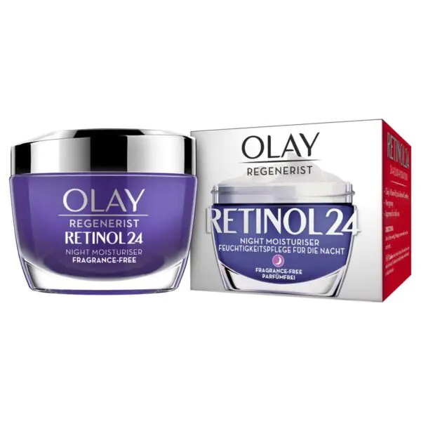 Olay Regenerist Retinol 24 Night Moisturiser Cream, 2 x 50ml - Image 2