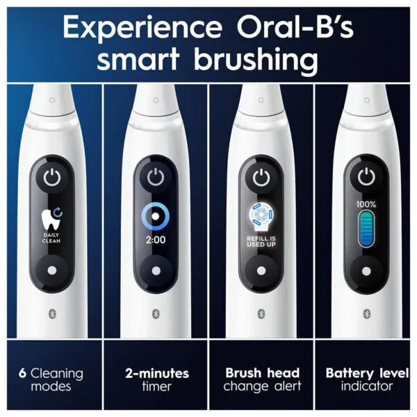 Oral-B iO Series 8 White and Black Toothbrush, Duo Pack - Image 5