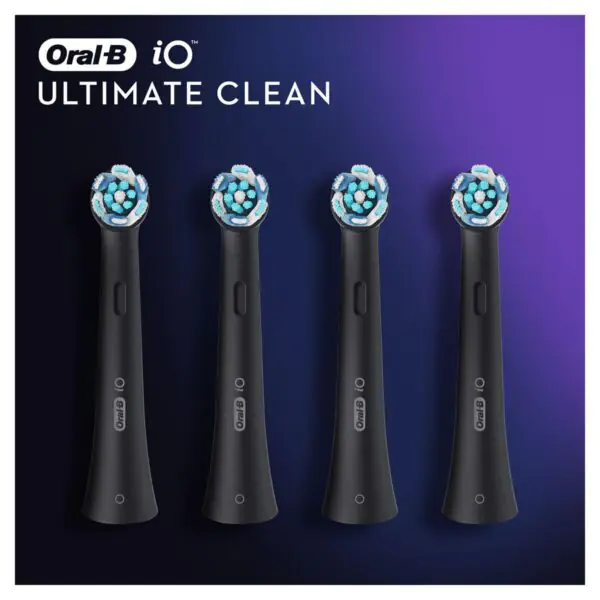 Oral B iO Ultimate Clean Brush Heads in Black 4 Pack - Image 2