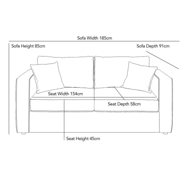 Oxford Grey Fabric Sofa Bed - Image 2