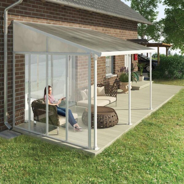 Palram Canopia Feria 3 SideWall Patio Cover, White - Image 3